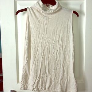Cream H&M Sleeveless Turtleneck *L*